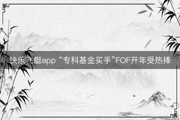 快乐飞艇app “专科基金买手”FOF开年受热捧